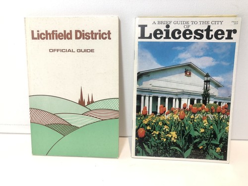 Bundle of Vintage Area Maps Guides Leaflets - Lichfield District - Leicester