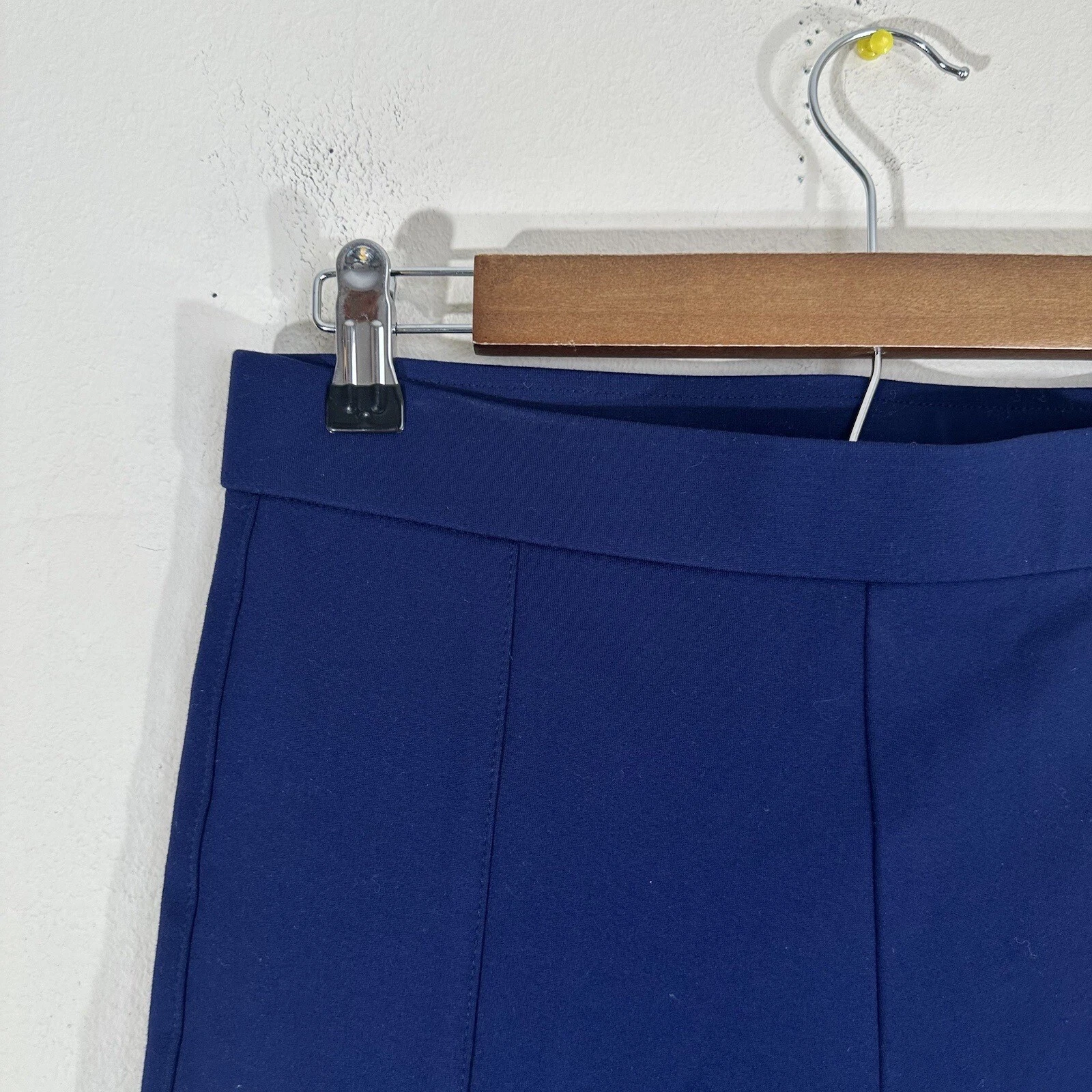 Pantalone Tory Burch Stacey blu navy ponte crop caviglia gamba dritta piccolo