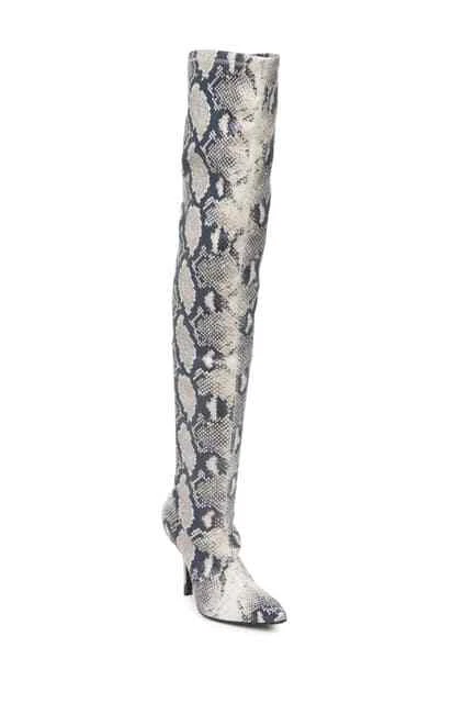 NEW 750 Stuart Weitzman Katrina Snake Print Over the Knee Boot OTK 7 M Boots