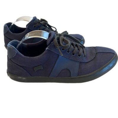 Camper men’s canvas sneakers size pursuit shoes rubber soles Blue with  Black