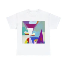 Contemporary Abstract Art T Shirt Unisex Adult Vibrant Bold Modern Expressionism