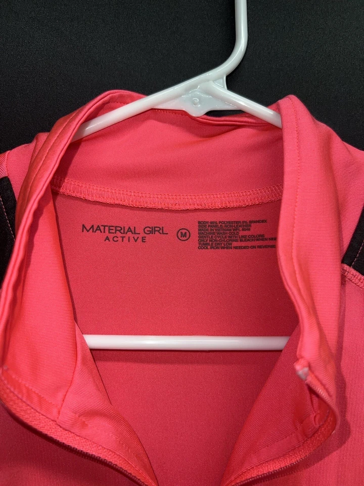 Спортивный женский свитер sz M полный молнии длинные рукава эластичной розовый EUC - Изображение 3 из 4