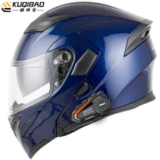 Modular Bluetooth Motorcycle Helmet with Dual Visor, DOT Approved Flip Up Helmet