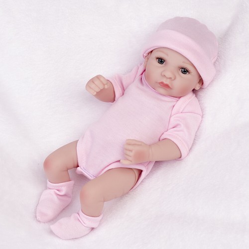 Full Body Soft Vinyl Silicone Mini Reborn Baby Dolls Realistic Newborn Girl Doll - Picture 4 of 6