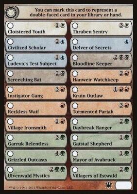 MTG Magic the Gathering Innistrad Checklist (13/297) Innistrad LP | eBay