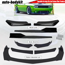 Glossy Black Front Bumper Lip Splitter Lower Spoiler Body Kit For Dodge Challeng