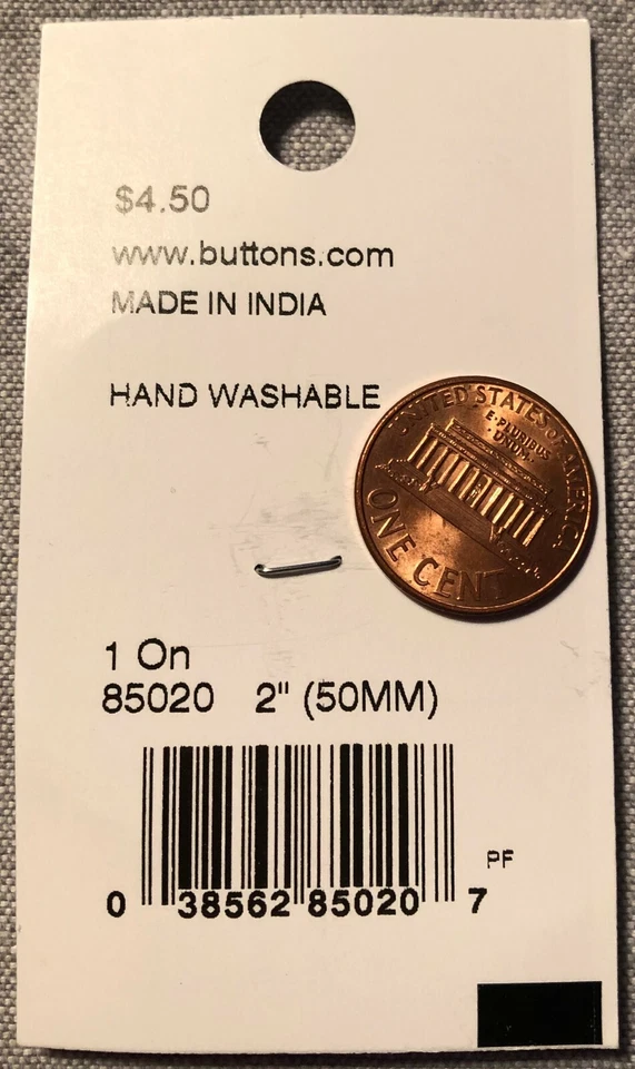 ONE Large JHB Square Plastic & Wood? Sew-through Button 1 3/4" 44mm Square 9507 - Image 2 of 2