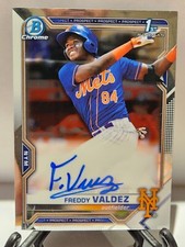 2021 Bowman 1st Chrome Freddy Valdez Prospect Auto #CPA-FV NY METS