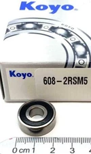 KOYO 608 2RS Single Row Radial Bearing (SKF, NTN, FAG 2RSR,NSK VV) 608 RS