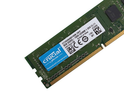 Crucial DDR3 RAM 8 GB PC3L-12800U 1600 MHz CL11 Desktop Speicher DIMM ungepuffert - Bild 3 von 7