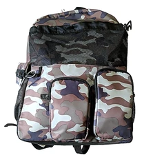 Steve Madden Multi Pocket Dome Expandable Backpack Olive Camo Nylon NEW w Tags