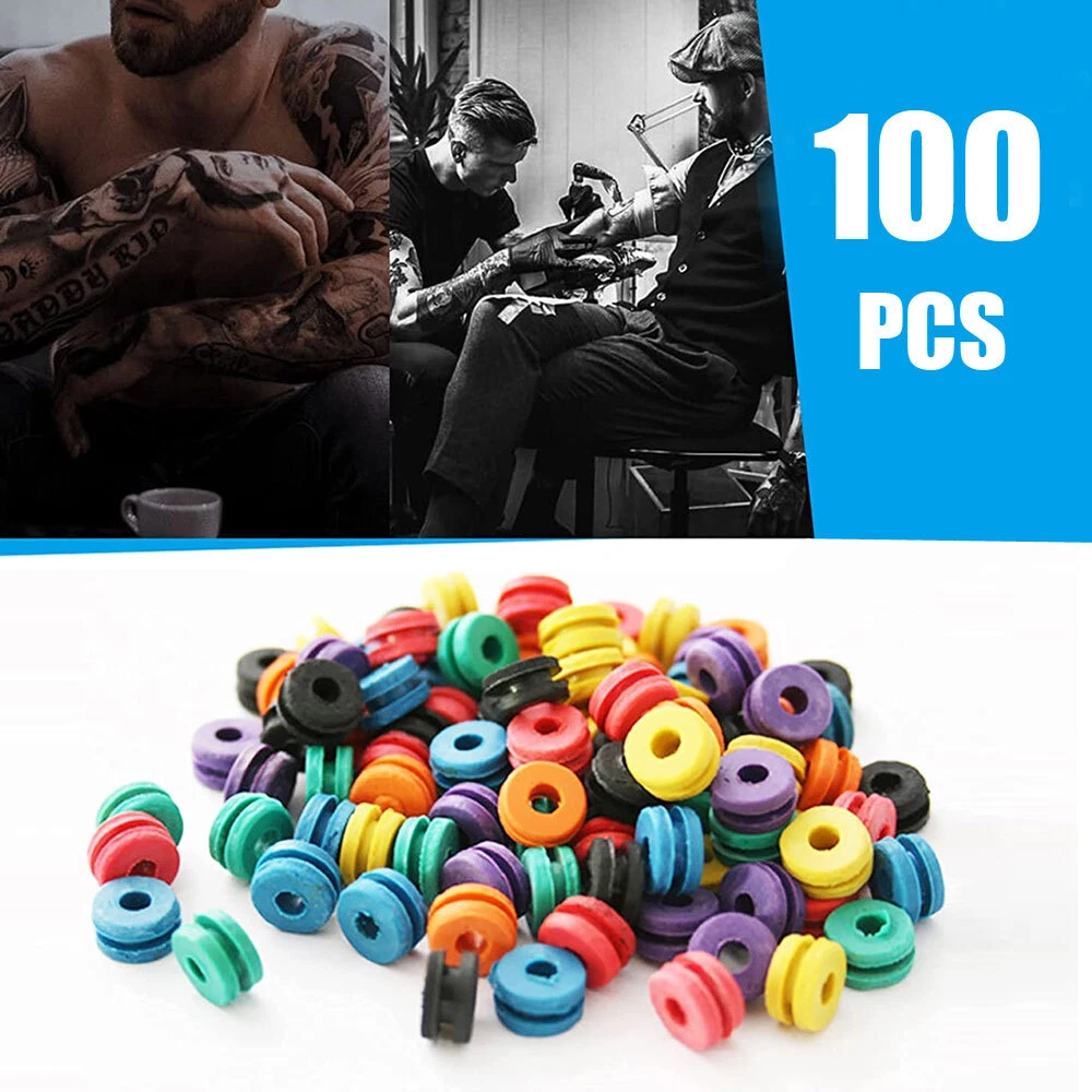 100 Pcs Full Grommets Nipple Tattoo Supplies Machine Parts Rubber - product detail image 1