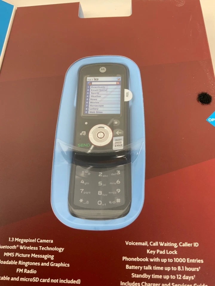 Motorola EM326g Slider Cell Phone New Free Ship Net10 Unlimited - Image 4 of 4