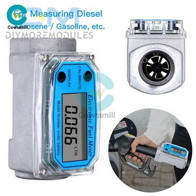 High Precision 1'' Digital Turbine Flow Meter Gas Oil Fuel Pump Flowmeter
