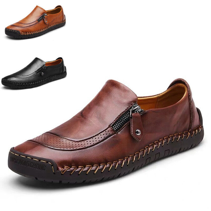 Mocassini moda uomo scarpe basse pelle sneakers tempo libero comfort escursionismo DE