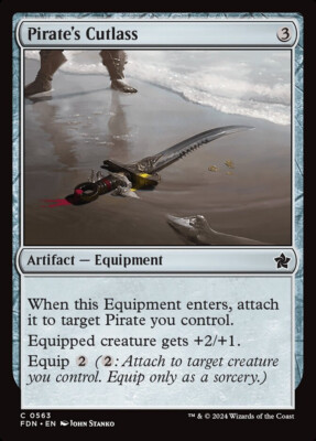 Magic MTG Tradingcard Foundations 2024 Pirate's Cutlass 563/730