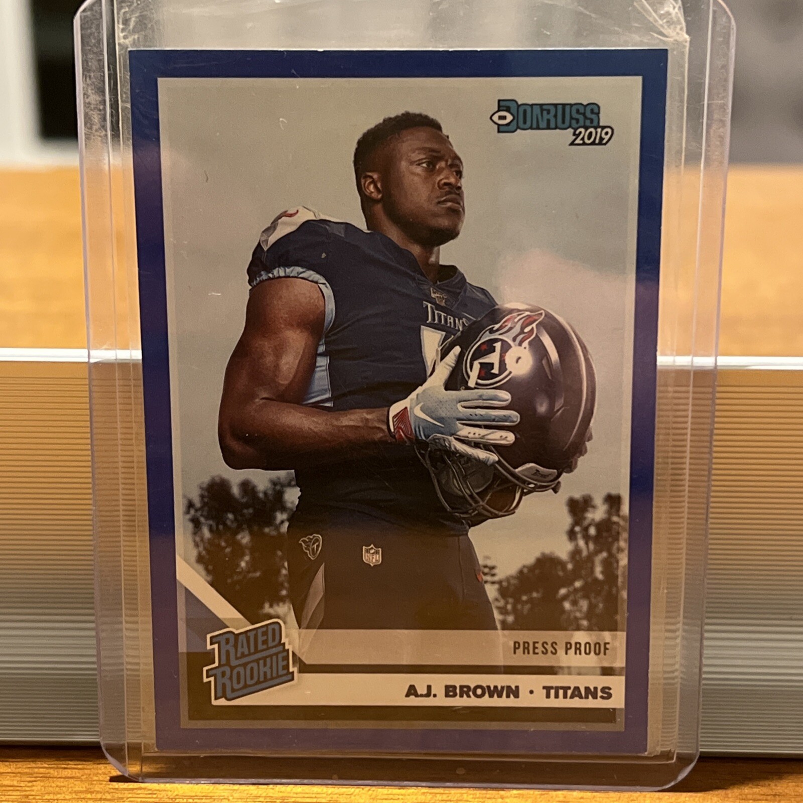 2019 Panini Donruss - Rated Rookie Press Proof Blue #314 A.J. Brown (RC)