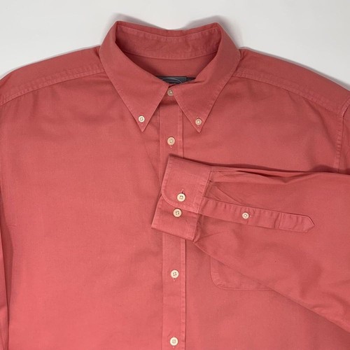 Talbots, Talbots Vintage Weathered Pique Long Sleeve Pink Men's Shirt Size Large