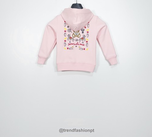 Moschino Kid embroidered zip hoodie - pink 6YO - Picture 6 of 7