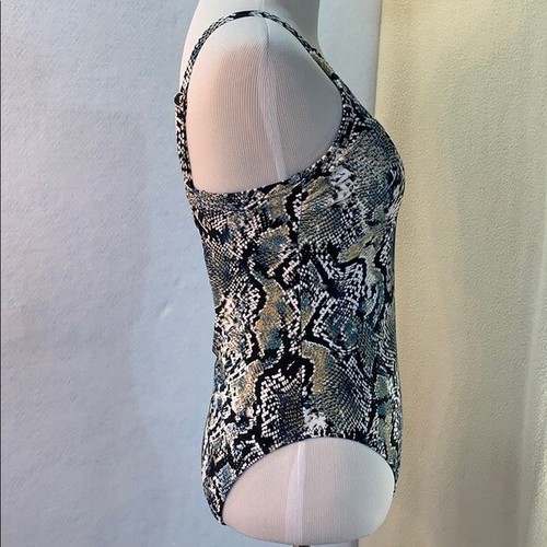 Snakeskin Print One Piece Swimsuit - Picture 7 of 12