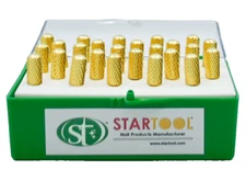 Startool Acrylic Nail Drill 3/32 R2X Coarse Round Top Gold *25 Pcs in Box*