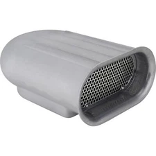 Speedway Motors Gasser Finned Aluminum Single Quad Carb Air Scoop, Plain