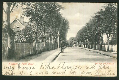 Postcard - Sutton Park Road, Sutton - 1904