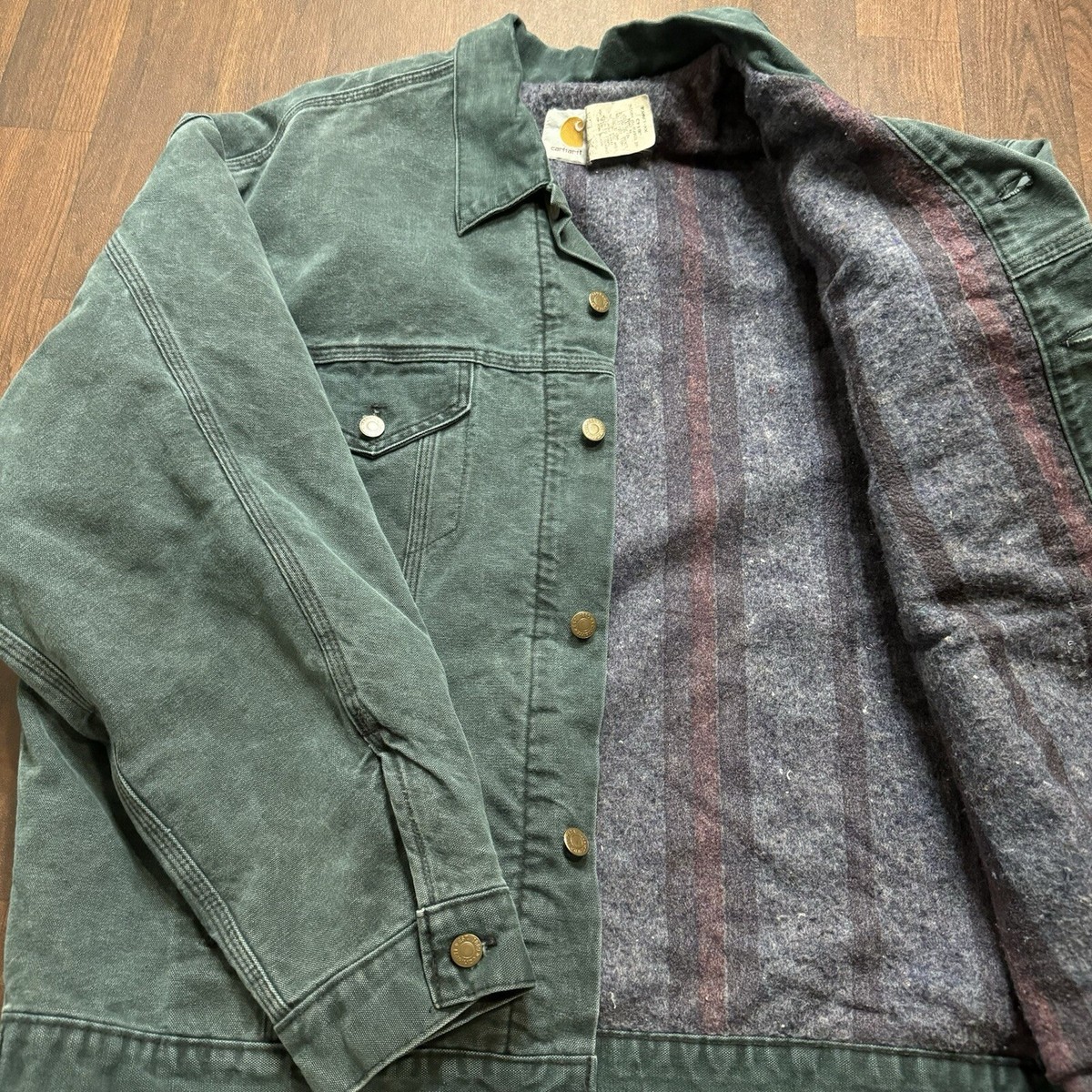 RARE 90s Vintage Carhartt JB143 Blanket Lined Duck Jean RARE 90s Vintage Carhartt JB143 Blanket Lined Duck Jean