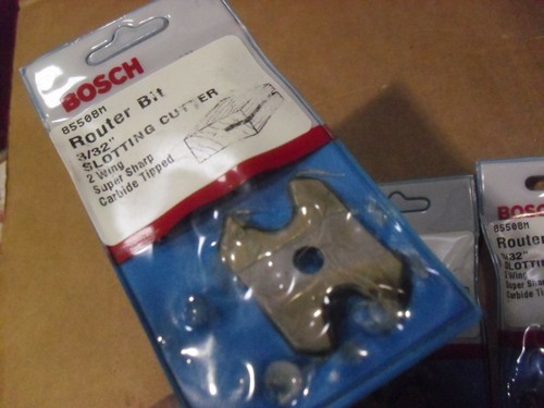 THREE !! Bosch 2 Wing 3/32" Carbide Tipped Slotting Cutters 85508M - Picture 1 of 3