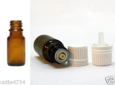 Essential Oil Glass Bottles 10+30ml Tamper Evident W Cap Dripolator FREE POSTAGE