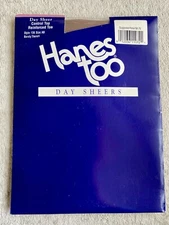 Hanes Too Control Top Panty Hose 136 Size AB Color Barely There Reinforced Toe