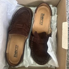 Born Cory Open Back Clogs Loafers Womens Size 9 Suede Buckle Shoes Slip On New