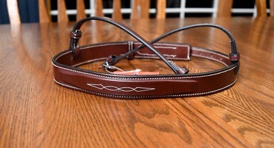 KL Select Red Barn NEW Indio fancy wide noseband monocrown derby bridle horse