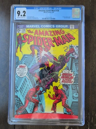 AMAZING SPIDER-MAN #136 CGC 9.2 - 1ST HARRY OSBORN GREEN GOBLIN