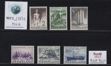 WC1_25672.NETHERLANDS. Nice 1950 PRO SOCIAL WORKS semi-postal. Sc. B208-B213.MNH