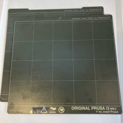 Prusa Buildplate i3 MK3 Heatbed Steel Sheet TF-21 OEM Lot of 2