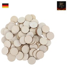 100 Holzscheiben Rund 2,5cm unbehandelt Holz zum Basteln DIY Deko Holzscheiben