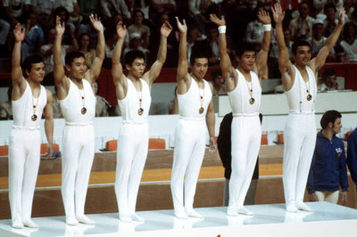 The gymnasts Japan Hiroshi Kajiyama Eizo Kenmotsu Hisato Igarashi S- Old Photo
