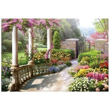 Water Resistant 10x8ft Photography Backdrop - Vintage Garden Style for Events
