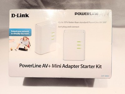 Brand New D-LINK DHP-309AV  Powerline AV+ Mini Adapter Starter Kit Retail $49