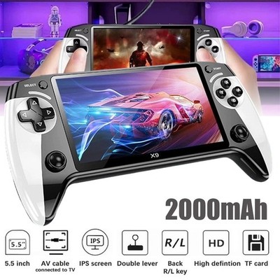 X9 Videospielkonsole Handheld Spielkonsole Handheld Konsole 2000mAh IPS-Display