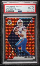 2020 Panini Mosaic Rookies Reactive Orange Prizm Jake Fromm PSA 10 GEM MT 2q4