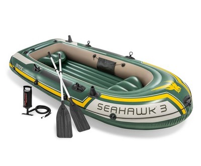 Intex Seahawk 3 Inflatable Boat Set 3Person with Oars and Air Pump