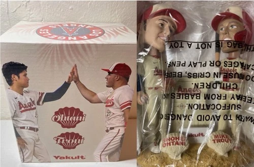 Shohei Ohtani & Mike Trout Angels  Bobblehead SGA 7/1/23 MLB Figure–New Open Box