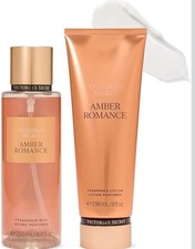Victoria's Secret Amber Romance Fragrance Mist And Lotion  Body Set