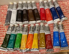 20 tubes WINSOR & NEWTON WINTON OIL COLOUR paint 200ml color  NEW no duplicates