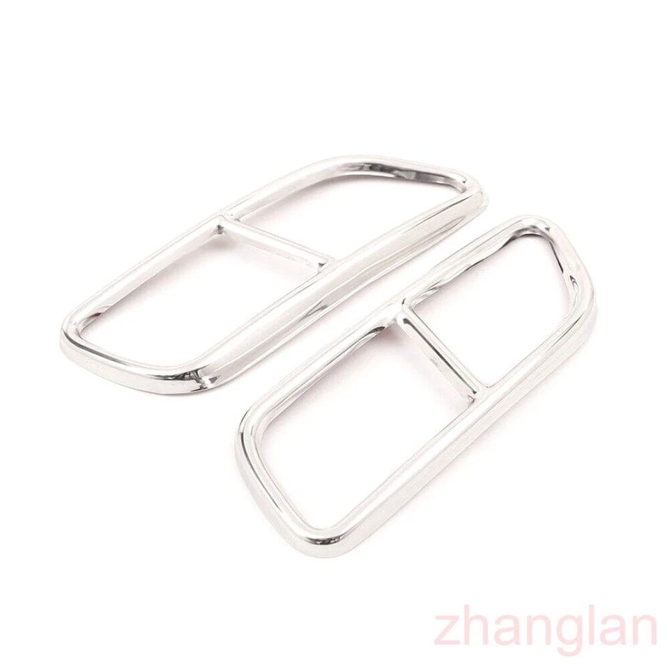 Tubo de punta de silenciador de escape trasero de titanio plateado 2p para Volvo S60 V60 2020-22 Foto 3 de 4