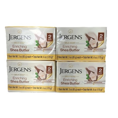 Jergens Mild Soap Enriching Shea Butter (3 oz) Bath & Body Bar - 8 Pack