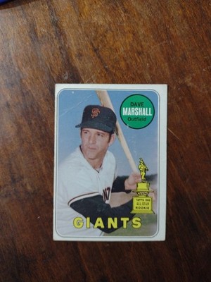 1969 Topps #464b Dave Marshall White Letter San Francisco Giants ITEM Vg K