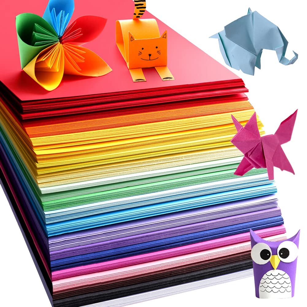 MIDUOLE Origami Paper, Pack of 200 Sheets - 20 Vivid Colors - Multicolor